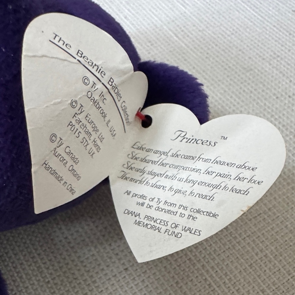 Ty Princess Diana Beanie Baby (1997) & Beanie Buddy (1998) Set - Picture 11 of 13